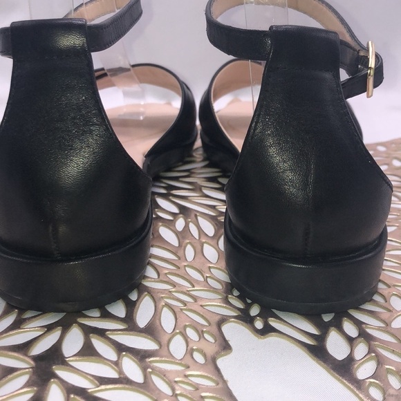 ROCKPORT Walkability Black Leather Ankle Strap Crisscross Vamp Flat Sandals S/9 - Picture 6 of 11